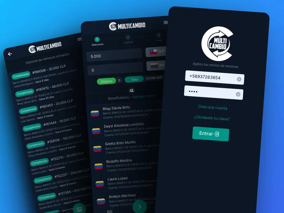 Multicambios Aplicación (PWA)